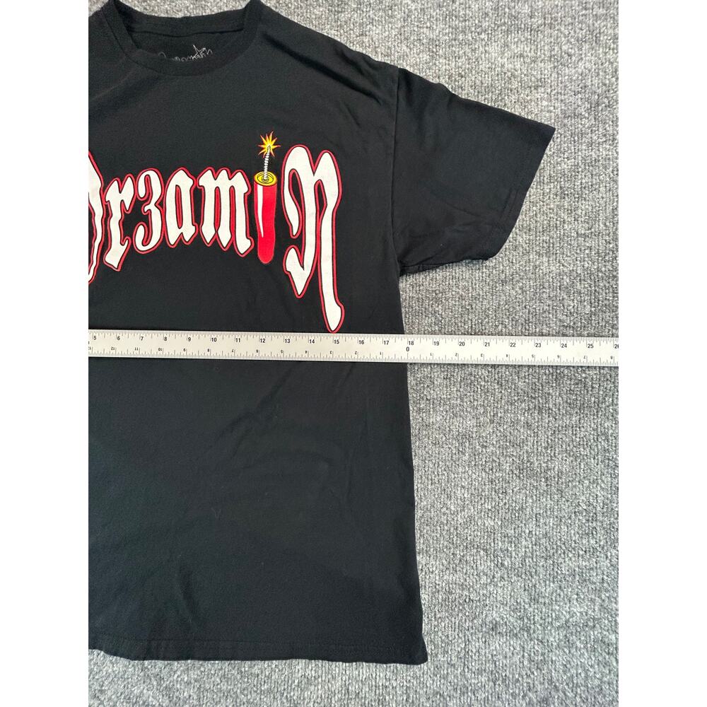 Dreamin Graphic T Shirt Black Streetwear Bomb Logo Adult Medium Goth Tee - Picture 5 of 6